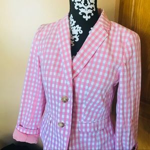talbots gingham jacket
